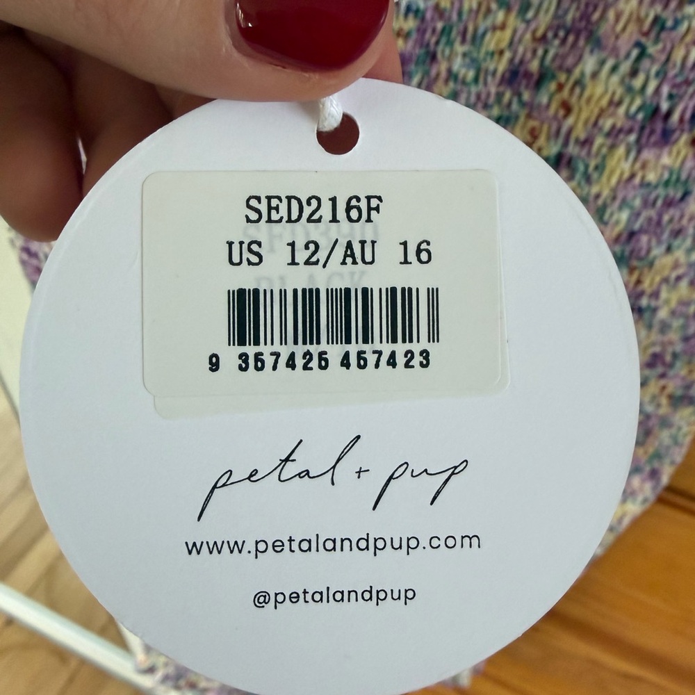 Petal & Pup Purple Multicolor Midi Dress - Picture 4 of 5